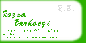 rozsa barkoczi business card